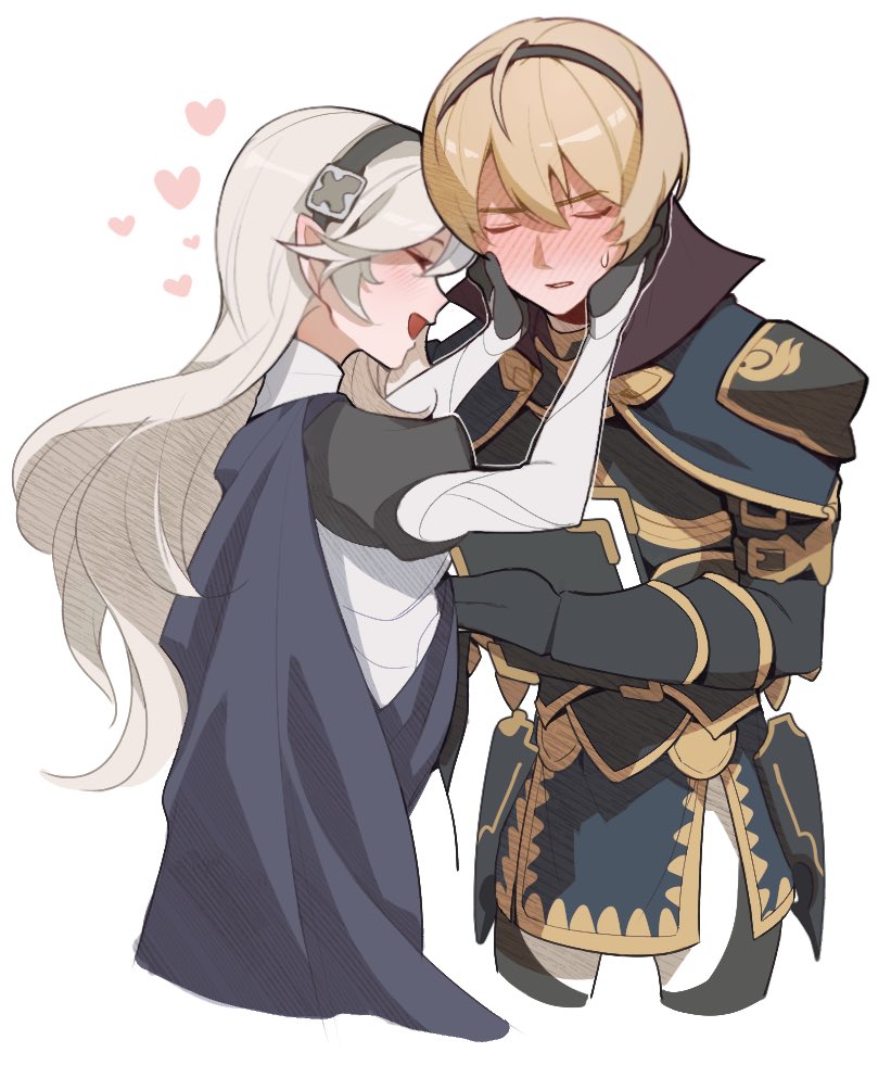 female corrin and leo (fire emblem and 1 more) drawn by salted_whale