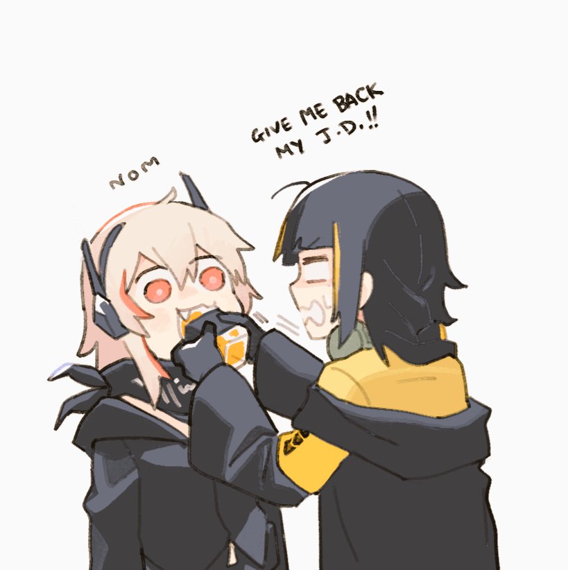m16a1 and m4 sopmod ii (girls' frontline) drawn by vento
