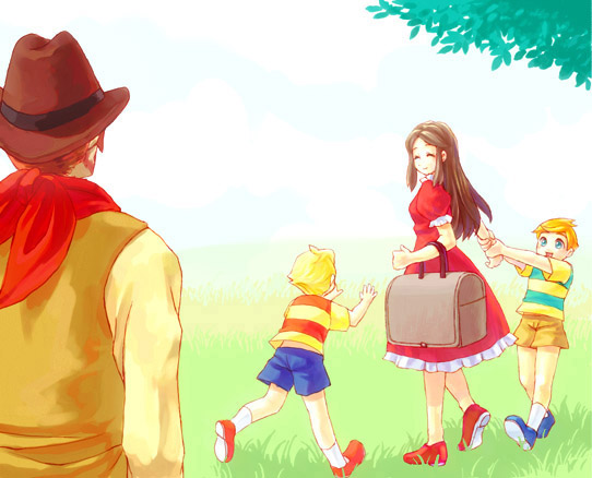 lucas, claus, hinawa, and flint (mother and 1 more)