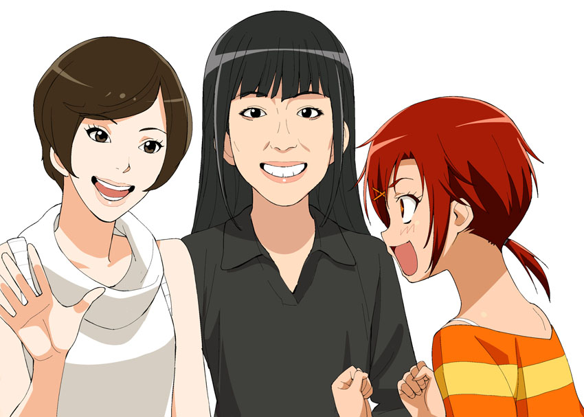 hino akane, hikasa youko, and nakamura eriko (precure and 3 more) drawn by a1_(initial-g)