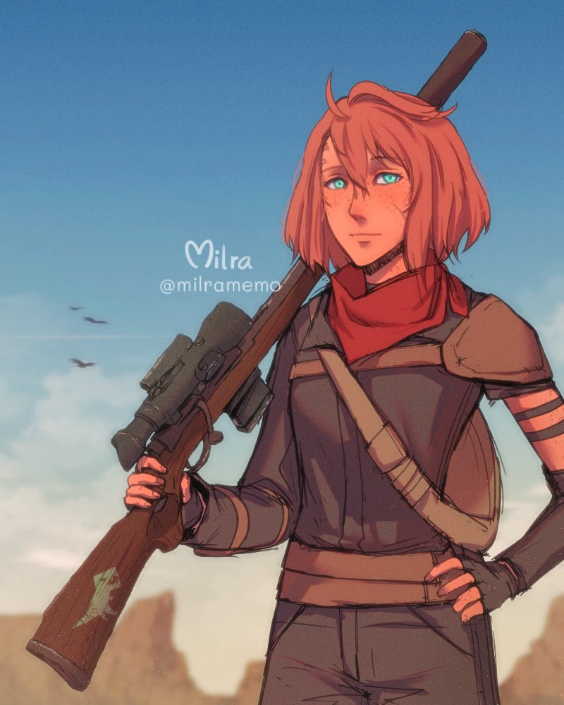 courier and noelle rutherford (fallout and 1 more) drawn by milramemo