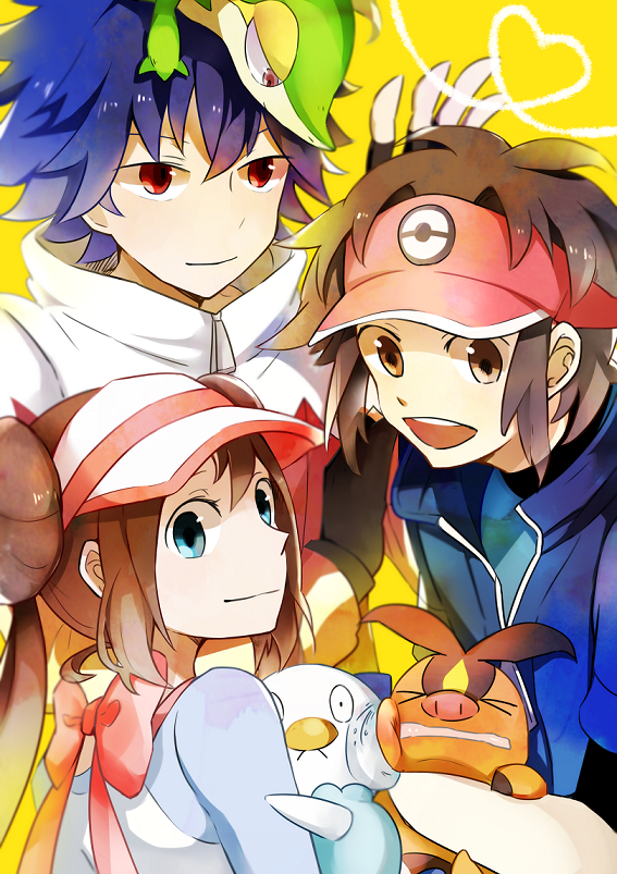 rosa, oshawott, snivy, tepig, nate, and 1 more (pokemon and 1 more) drawn by xxxceller