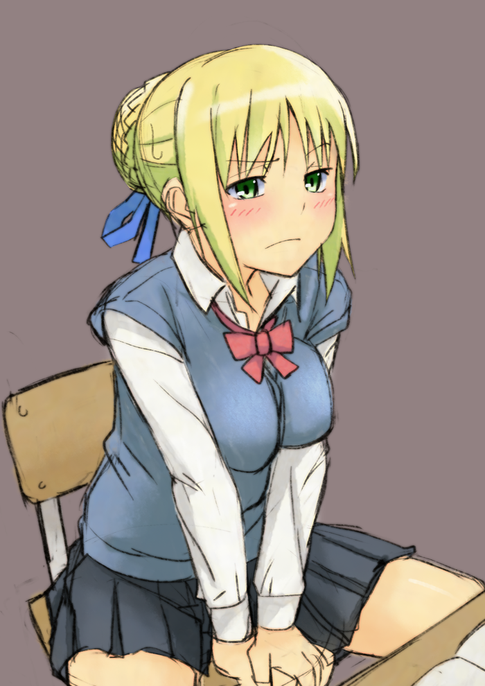 artoria pendragon and saber (fate and 1 more) drawn by kosuke_haruhito