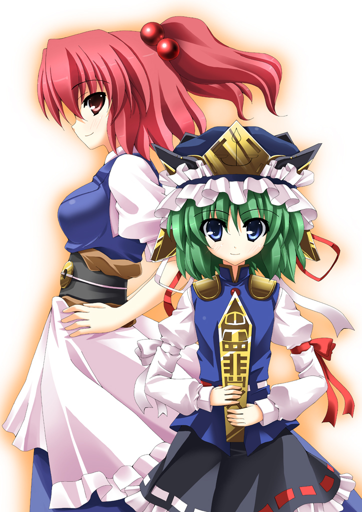 shiki eiki and onozuka komachi (touhou) drawn by rappa_(rappaya)