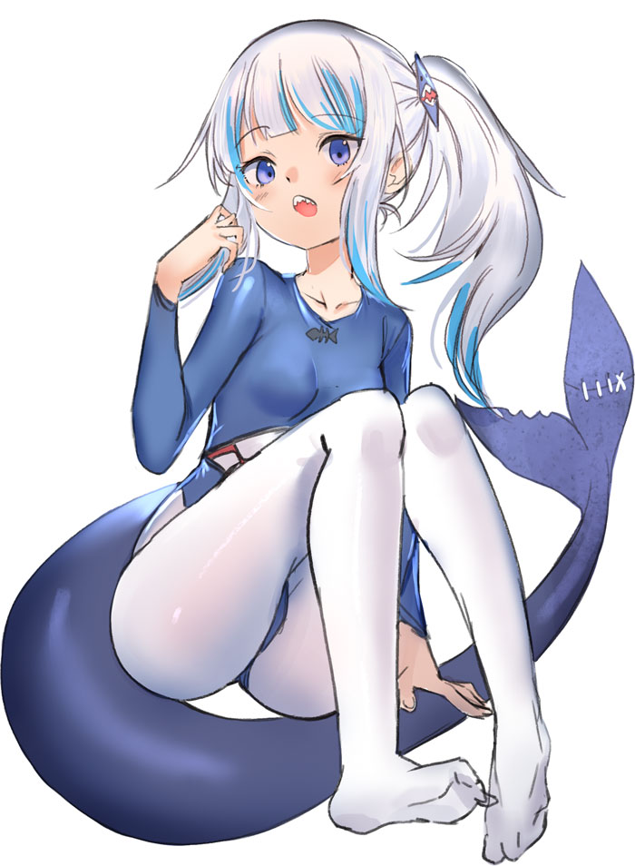 gawr gura (hololive and 1 more) drawn by fuyouchu
