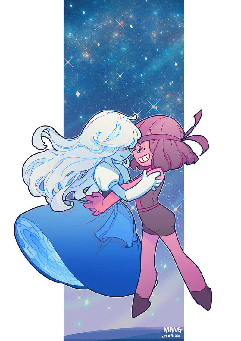 sapphire and ruby (steven universe) drawn by mang_gi