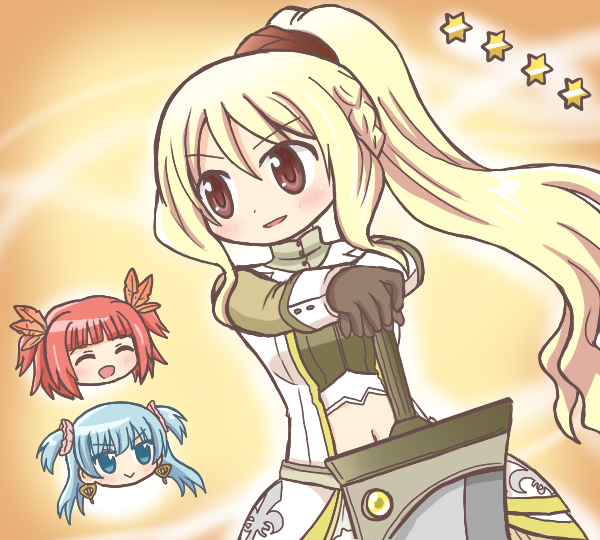 minami rena, togame momoko, and akino kaede (mahou shoujo madoka magica and 1 more) drawn by reverse_(bluefencer)