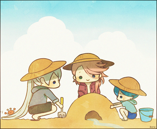 sayo samonji, souza samonji, and kousetsu samonji (touken ranbu) drawn by ayu_(mog)