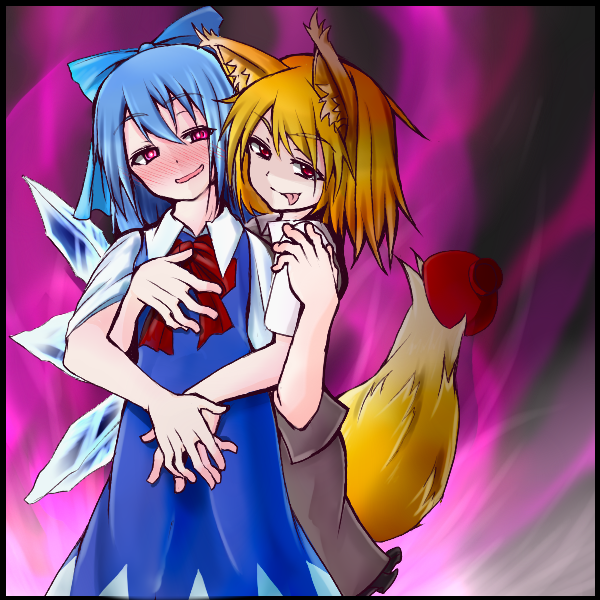 cirno and miramikaru riran (original and 2 more) drawn by shinmon_akika