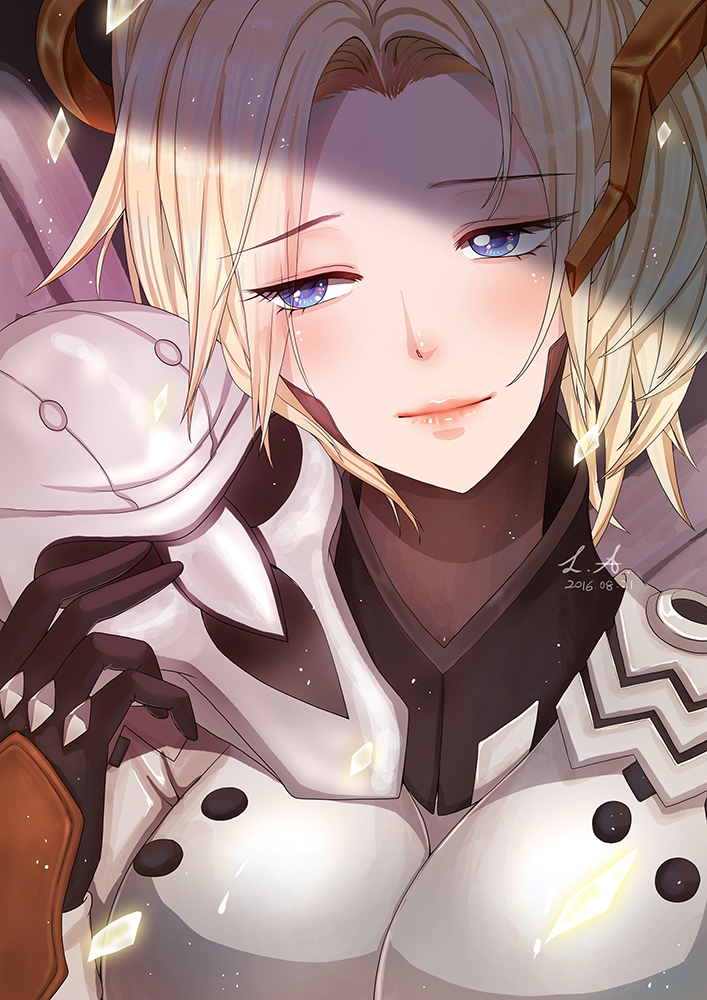 mercy and reaper (overwatch and 1 more) drawn by leafyanna