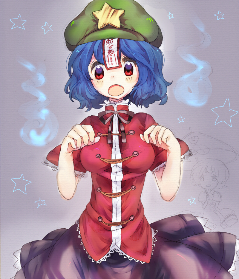 tatara kogasa and miyako yoshika (touhou) drawn by kawachi_rin