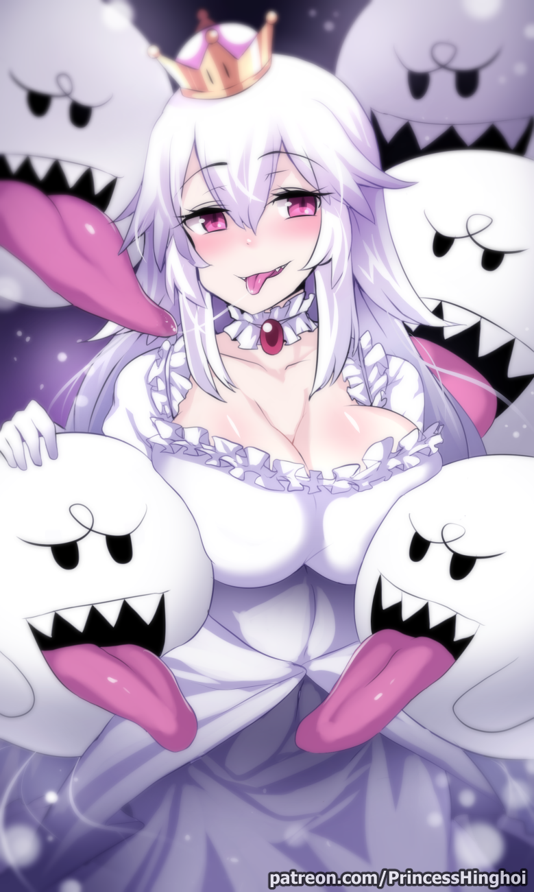 princess king boo and boo (mario and 2 more) drawn by hinghoi