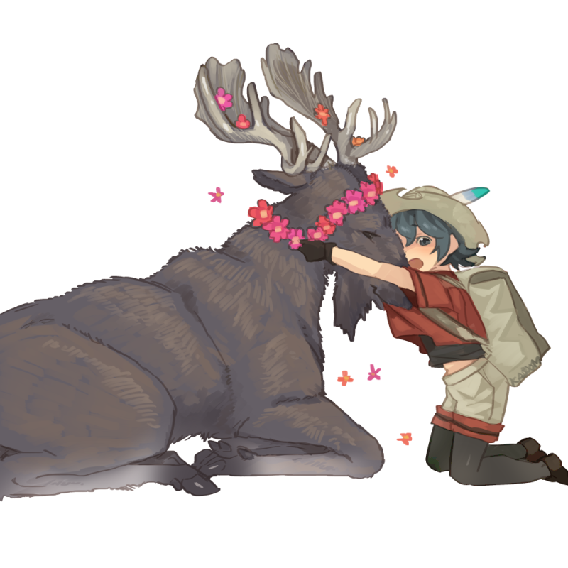 kaban and moose (kemono friends) drawn by kab00m_chuck
