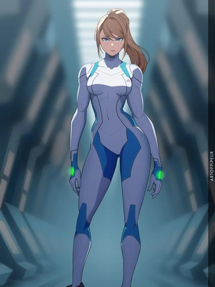 samus aran (metroid) drawn by felipe_uribe