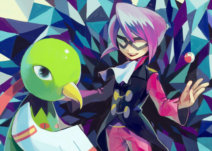 xatu and will (pokemon and 1 more) drawn by tetsuko_(tetsuko009)