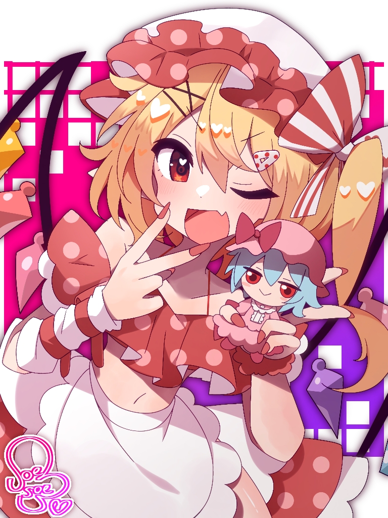 remilia scarlet and flandre scarlet (touhou and 1 more) drawn by soesoe300