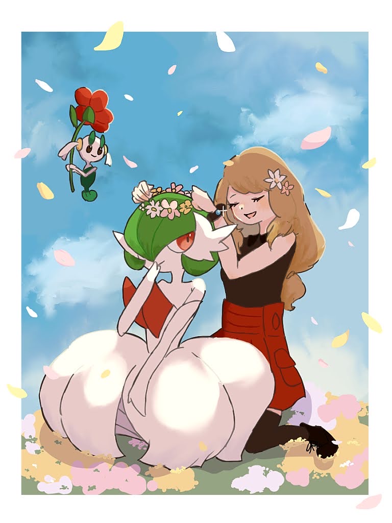 gardevoir, serena, mega gardevoir, and floette (pokemon and 1 more) drawn by daikanshasai