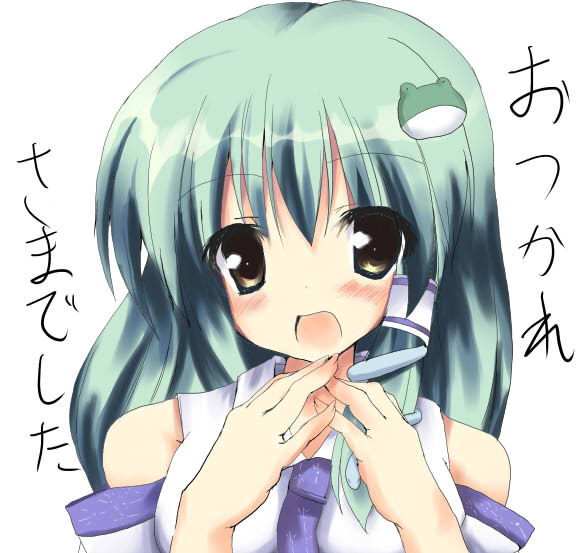 kochiya sanae (touhou) drawn by ryokushiki_(midori-ya)