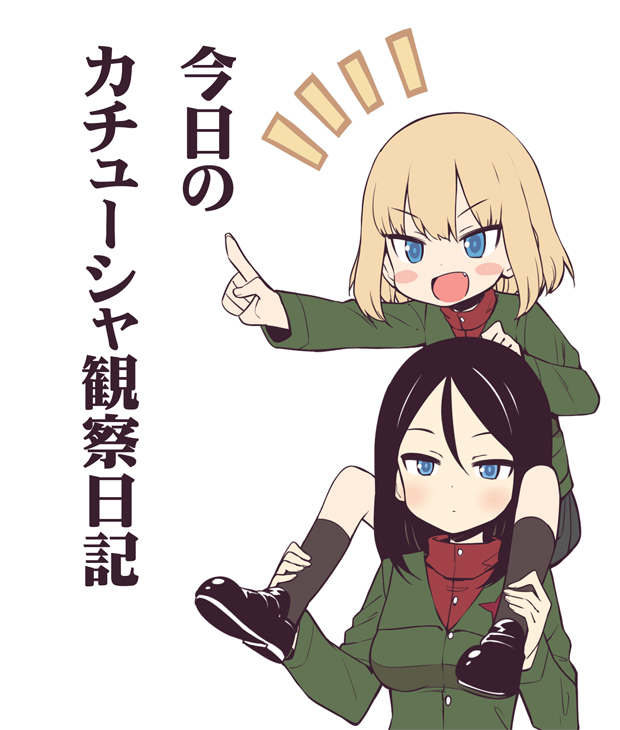 katyusha and nonna (girls und panzer) drawn by hama_chon