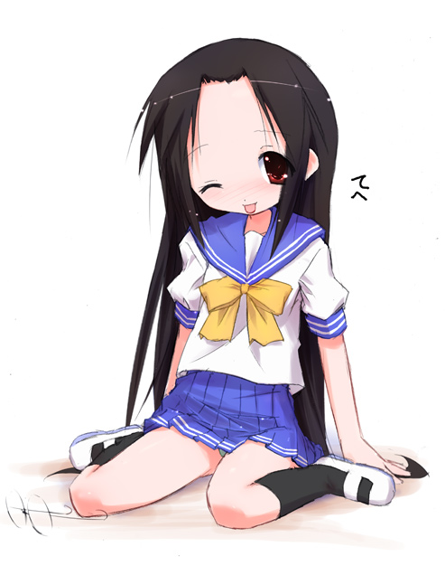 tamura hiyori (lucky star) drawn by kuroba_u
