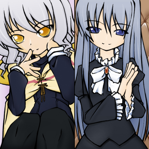 bell zephyr and anzelotte (night wizard) drawn by kazanagi_(black)
