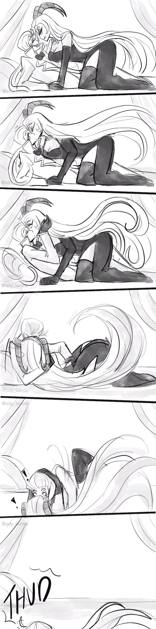 lucifer morningstar and lilith (hazbin hotel) drawn by adylaineart