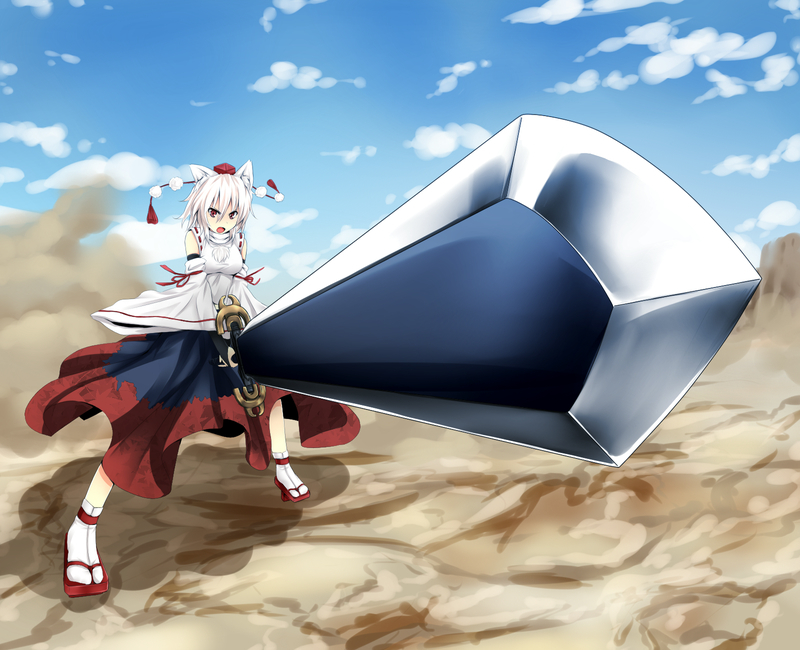 inubashiri momiji and dygenguar (touhou and 2 more) drawn by roten_(rotenburo)