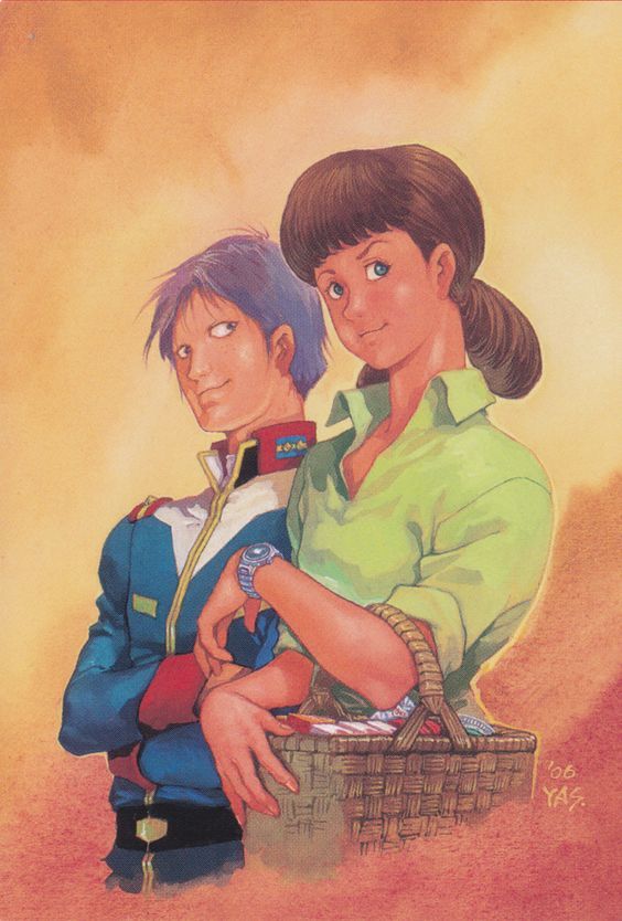 kai shiden and miharu ratokie (gundam and 2 more) drawn by yasuhiko_yoshikazu