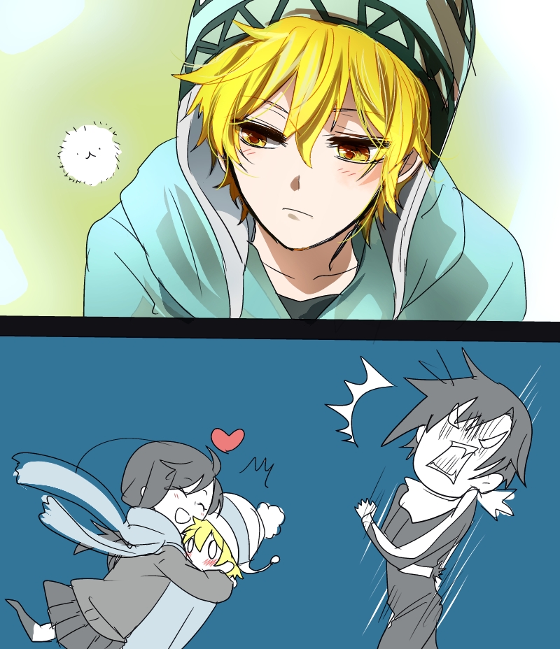 yato, iki hiyori, and yukine (noragami) drawn by shumiko_(kamenokoueki)