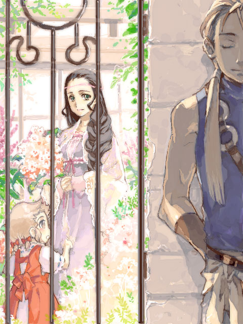 jowy atreides-blight, jillia blight, and pilika (gensou suikoden and 1 more) drawn by kaburaya