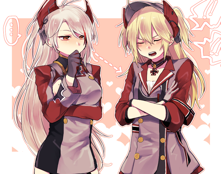 prinz eugen and admiral hipper (azur lane) drawn by souhi_(pipikru)