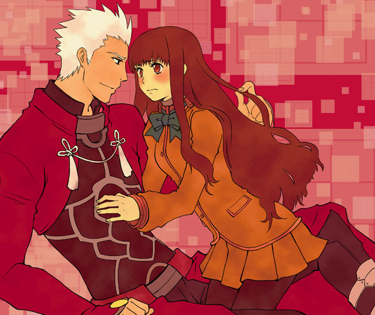 archer and kishinami hakuno (fate and 1 more) drawn by shaoton3