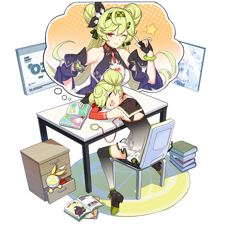 ai-chan and ai hyperion lambda (honkai and 1 more)