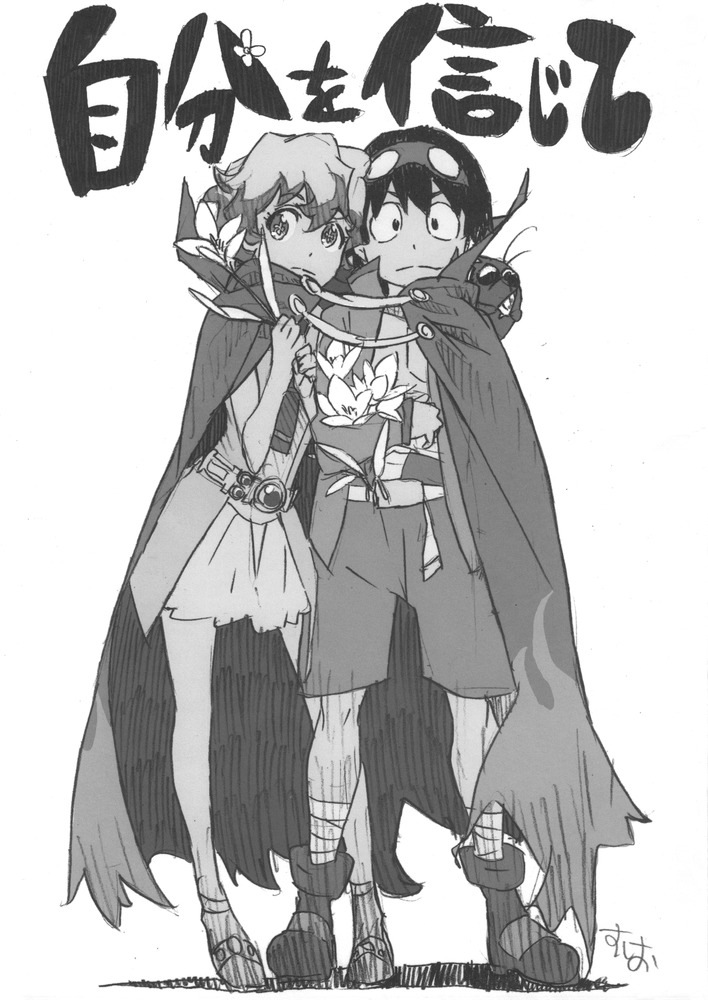 nia teppelin, simon, and boota (tengen toppa gurren lagann) drawn by sushio