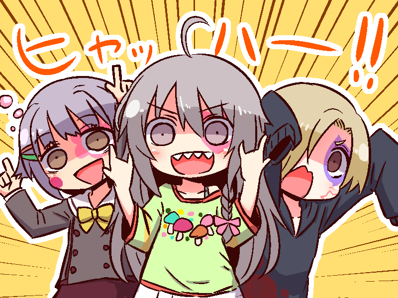 shirasaka koume, koshimizu sachiko, and hoshi syoko (idolmaster and 1 more) drawn by naga_u