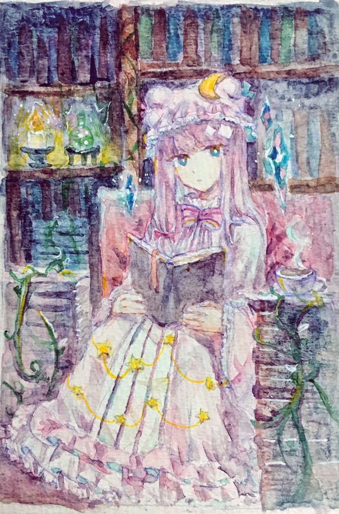 patchouli knowledge (touhou) drawn by 21scorpii