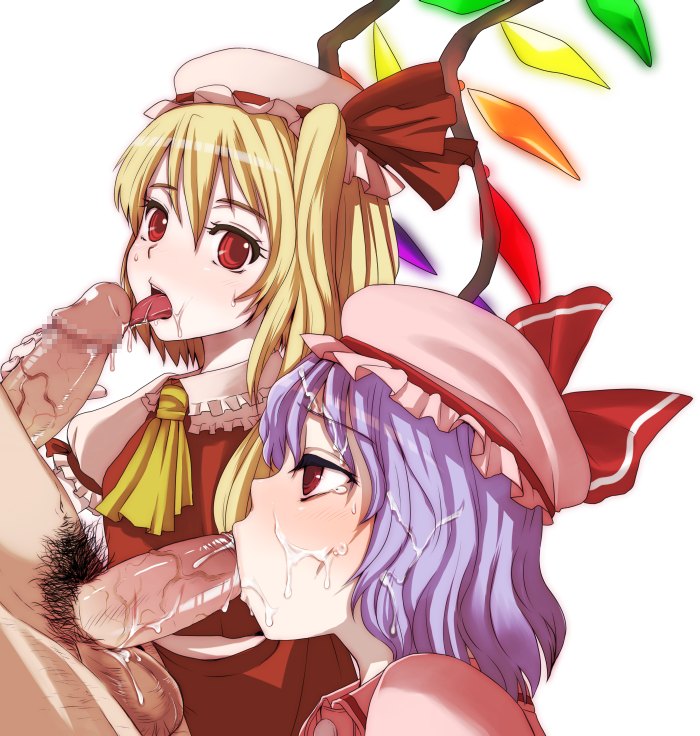remilia scarlet and flandre scarlet (touhou) drawn by doru_riheko