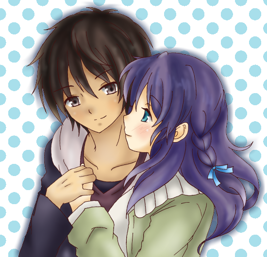 hiradaira chisaki and kihara tsumugu (nagi no asukara) drawn by amakawa_rise