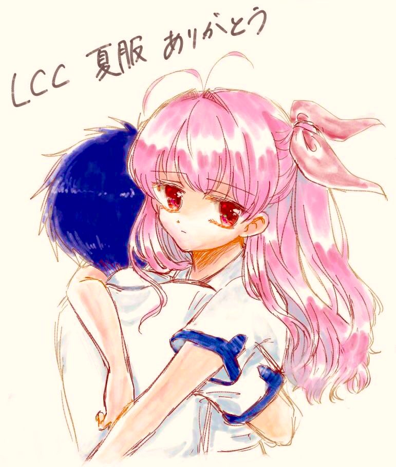 sakihata rimi and nishijou takumi (chaos;head) drawn by 70lio