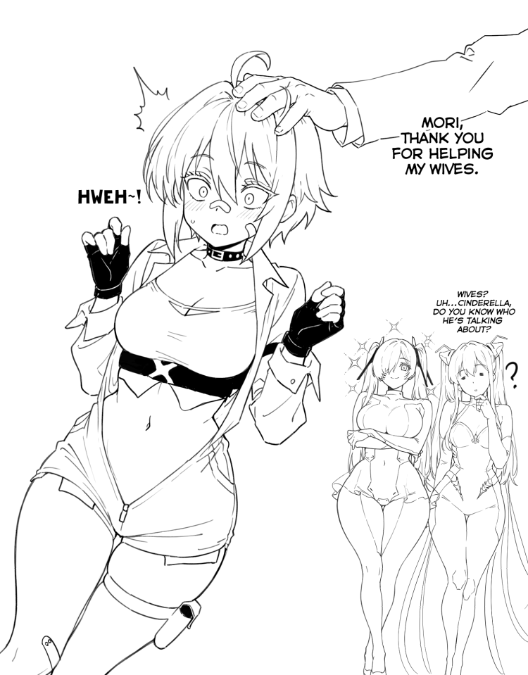 commander, cinderella, little mermaid, and mori (goddess of victory: nikke) drawn by jamjamstyle
