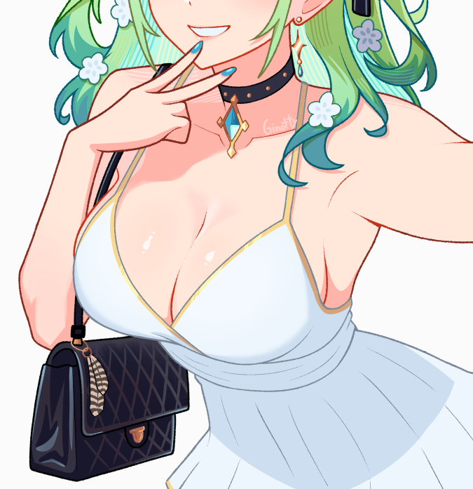 ceres fauna (hololive and 1 more) drawn by ginotty