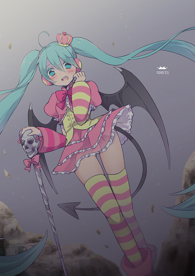 hatsune miku (vocaloid and 1 more) drawn by azurite0012