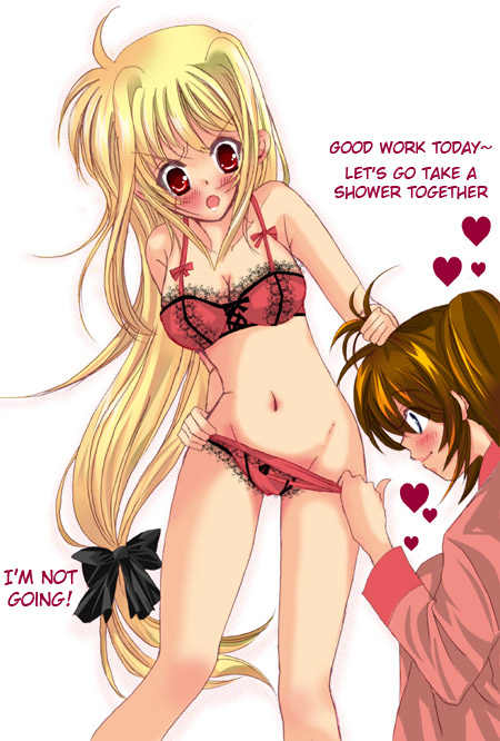fate testarossa and takamachi nanoha (lyrical nanoha and 1 more) drawn by hina_sasaki