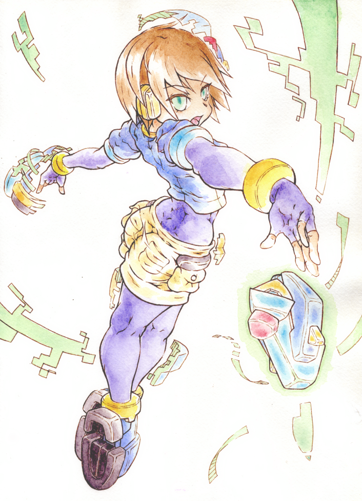aile and model x (mega man and 1 more) drawn by megumi_(bouzu210)