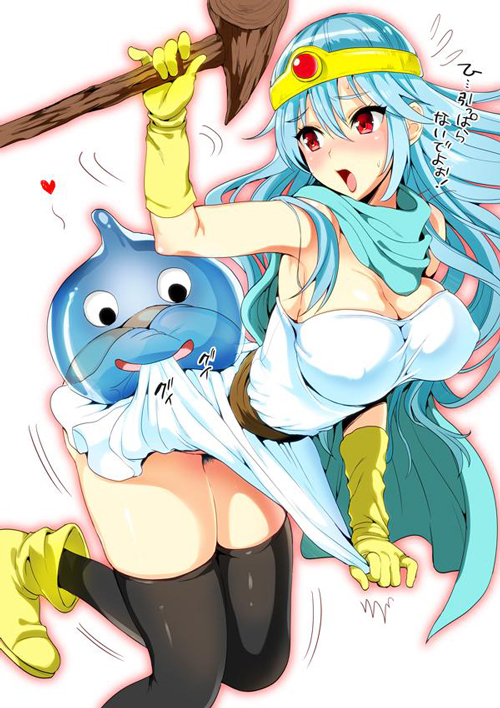slime and sage (dragon quest and 1 more) drawn by kojima_saya
