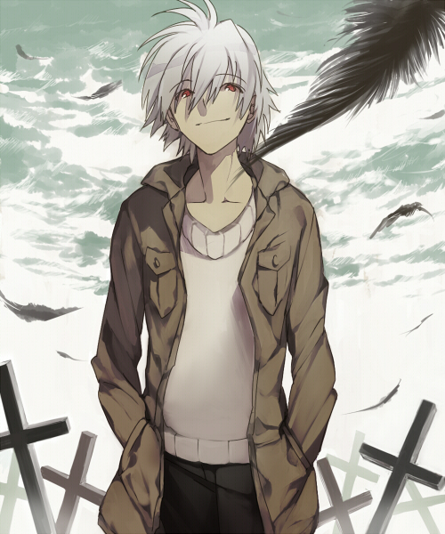 nagisa kaworu (neon genesis evangelion) drawn by tapiet
