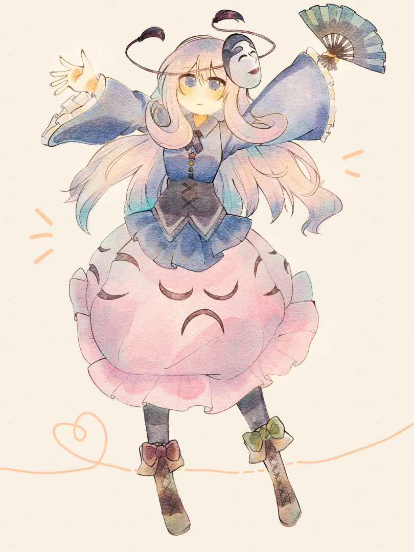 hata no kokoro (touhou) drawn by ai_chan