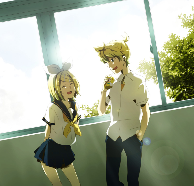 kagamine rin and kagamine len (vocaloid) drawn by planaria_(boboiboi)