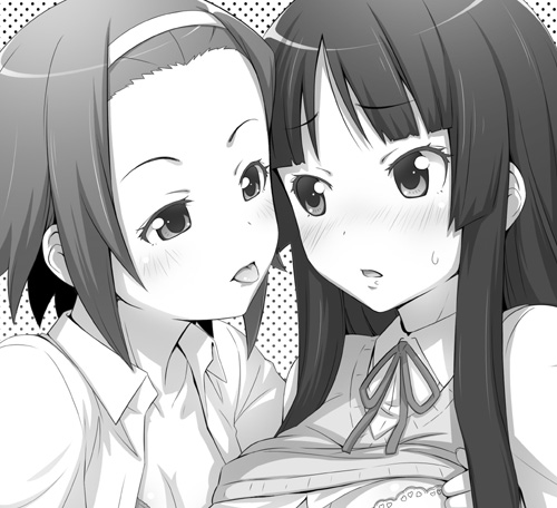akiyama mio and tainaka ritsu (k-on!) drawn by ha-ru