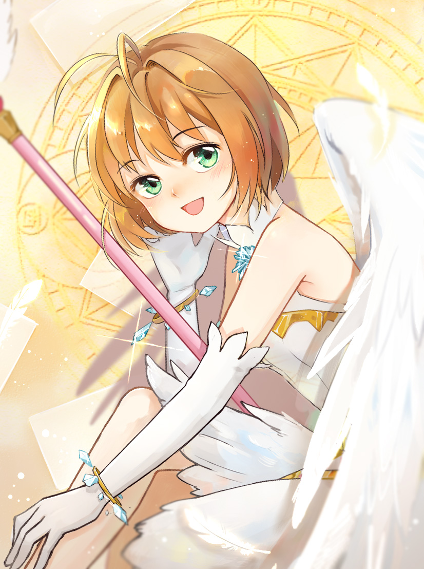 kinomoto sakura (cardcaptor sakura and 1 more) drawn by qing_yang